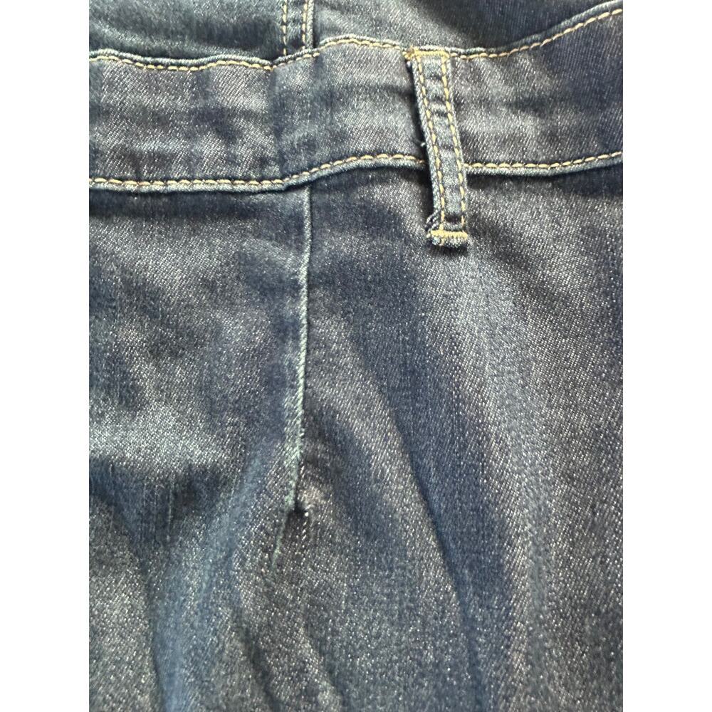 G by GUESS Blue Denim Asymmetric Moto Zip Mini Dress S - Picture 7 of 7